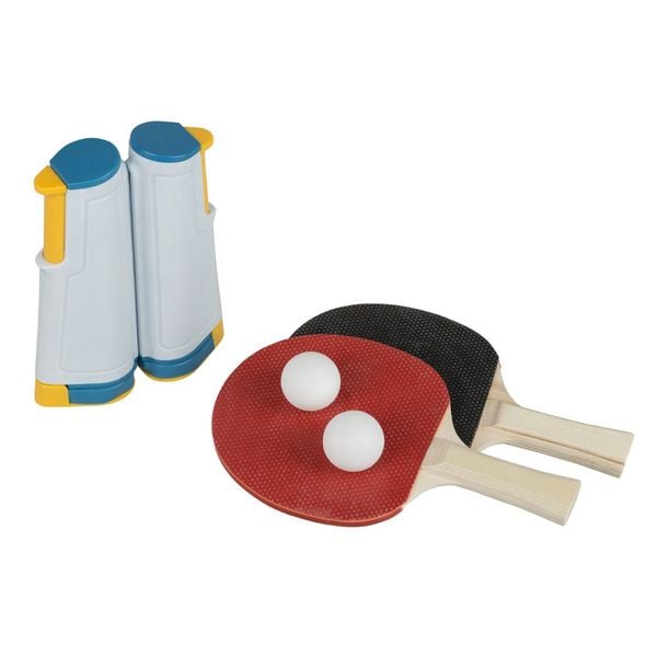 Produktbild: Idena Tischtennis Set Netz 2 Schl&auml;ger 2 B&auml;lle 5 Teile
