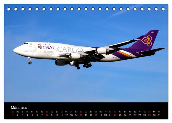 Produktbild: Internationale Frachtflugzeuge (Tischkalender 2026 DIN A5 quer), CALVENDO Monatskalender
