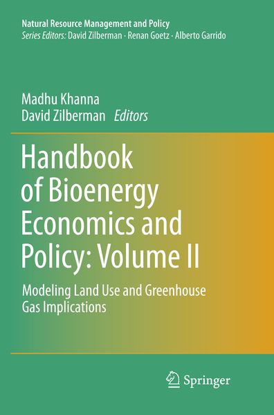 Produktbild: Handbook of Bioenergy Economics and Policy: Volume II