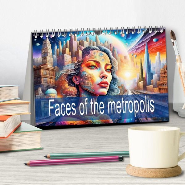 Produktbild: Faces of the metropolis (Desk Calendar 2026 DIN A5 landscape), CALVENDO 12 Month DeskCalendar