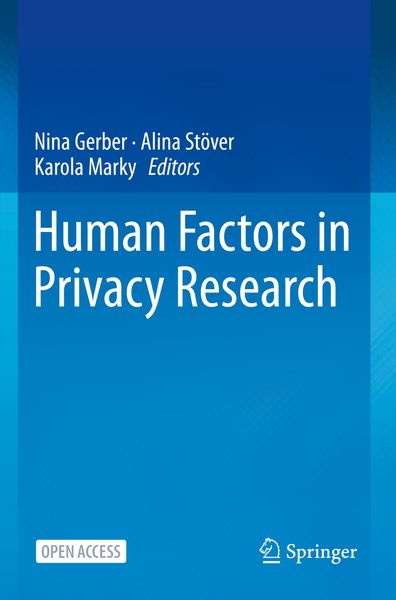 Produktbild: Human Factors in Privacy Research