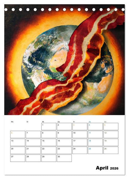 Produktbild: Bacon Kalender - Wir lieben Bacon (Tischkalender 2026 DIN A5 hoch), CALVENDO Monatskalender