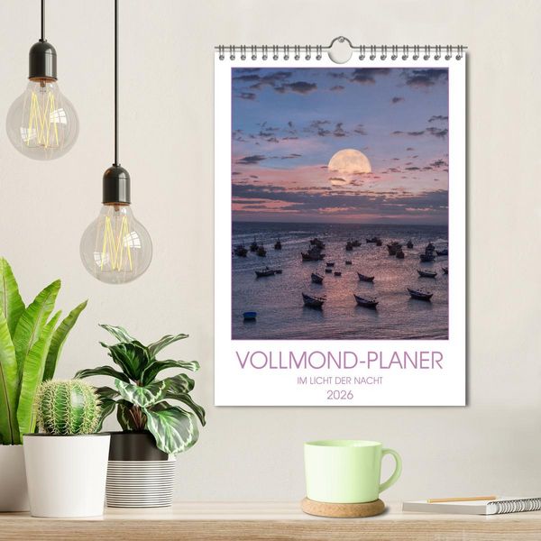 Produktbild: VOLLMOND-Planer - Im Licht der Nacht (Wandkalender 2026 DIN A4 hoch), CALVENDO Monatskalender