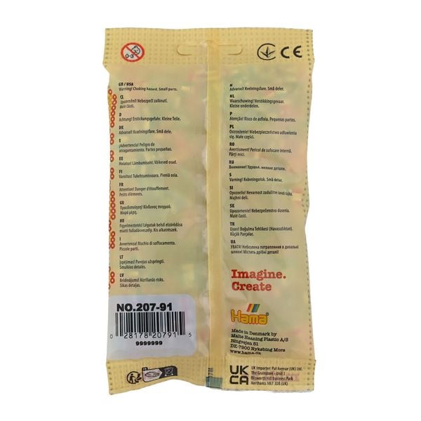 Produktbild: Streifenperlen 3fach-Mix m. Wei&szlig; 1000St.