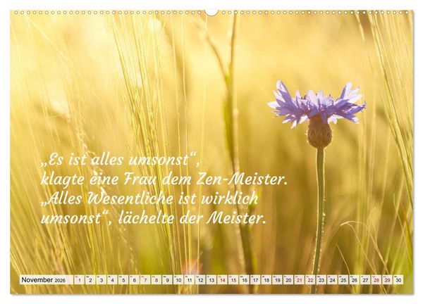 Produktbild: Und der Zen-Meister sprach (Wandkalender 2026 DIN A2 quer), CALVENDO Monatskalender