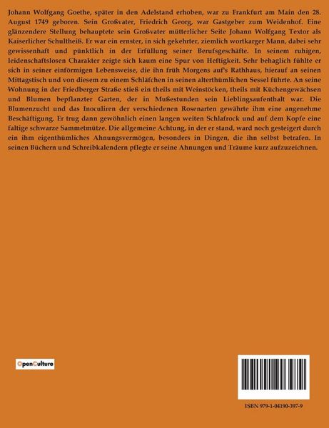 Produktbild: J. W. v. Goethe's Biographie