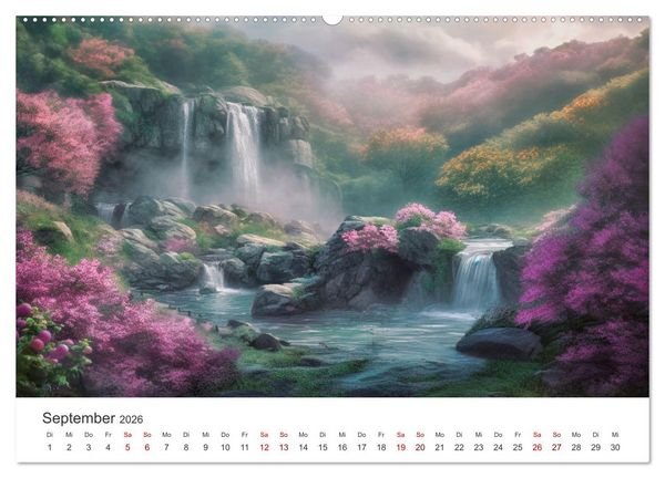 Produktbild: Kaskaden - Die Poesie des Wassers (Wandkalender 2026 DIN A2 quer), CALVENDO Monatskalender