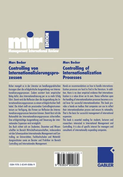 Produktbild: Controlling von Internationalisierungs-prozessen