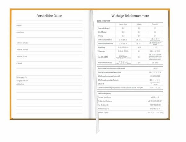 Produktbild: Kalenderbuch A6 gelb 2027
