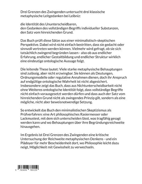 Produktbild: Drei Grenzen des Zwingenden