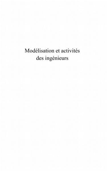 Produktbild: Modelisation et activites desingenieurs