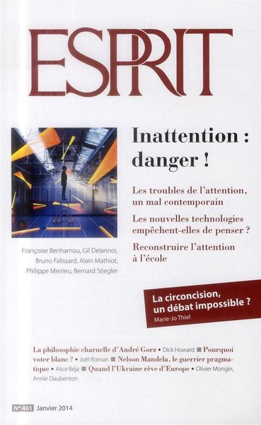 Produktbild: Esprit ; Janvier 2014 ; Inattention?: Danger !