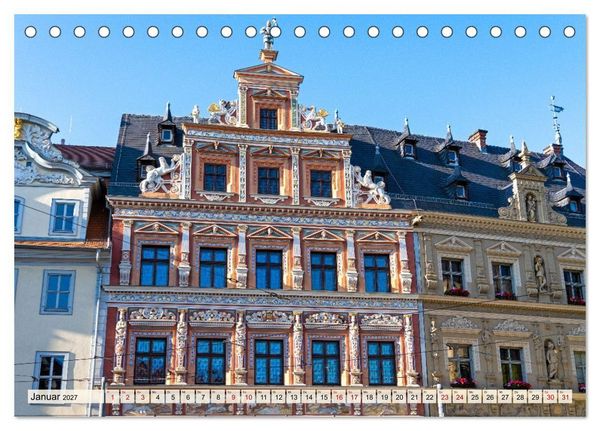 Produktbild: Erfurt &ndash; Ein Spaziergang durch die Landeshauptstadt (Tischkalender 2027 DIN A5 quer), CALVENDO Monatskalender