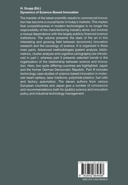 Produktbild: Dynamics of Science-Based Innovation