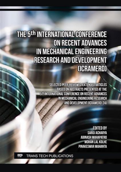 Produktbild: The 5th International Conference on Recent Advances in Mechanical Engineering Research and Development (ICRAMERD)
