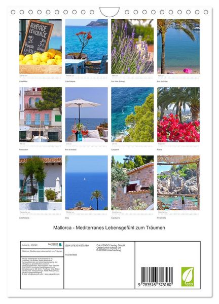 Produktbild: Mallorca - Mediterranes Lebensgef&uuml;hl zum Tr&auml;umen (Wandkalender 2026 DIN A4 hoch), CALVENDO Monatskalender