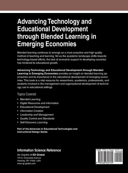 Produktbild: Advancing Technology and Educational Development through Blended Learning in Emerging Economies