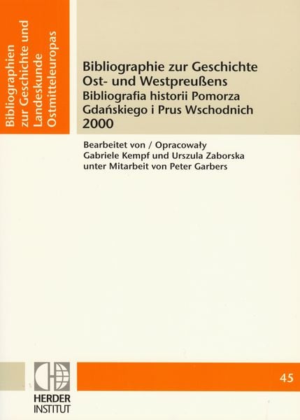 Produktbild: Bibliographie zur Geschichte Ost- und Westpreu&szlig;ens 2000