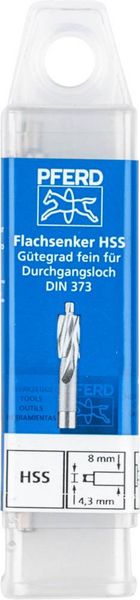Produktbild: PFERD TOOLS FLS HSS DIN 373 8,0 F 25203101 Flachsenker 8mm HSS 1St.