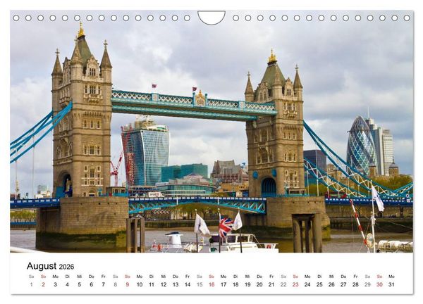Produktbild: LONDON Willkommen in der Weltstadt (Wandkalender 2026 DIN A4 quer), CALVENDO Monatskalender