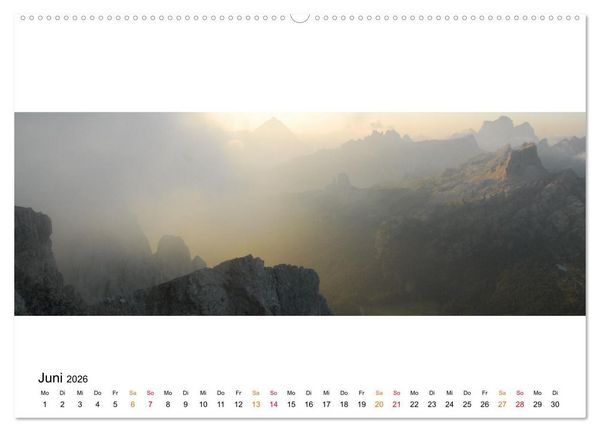 Produktbild: Der Dolomiten H&ouml;henweg EINS in Panoramabildern (hochwertiger Premium Wandkalender 2026 DIN A2 quer), Kunstdruck in Hochglanz