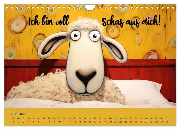 Produktbild: Schafspr&uuml;che (Wandkalender 2026 DIN A4 quer), CALVENDO Monatskalender