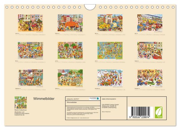 Produktbild: Wimmelbilder (Wandkalender 2026 DIN A4 quer), CALVENDO Monatskalender