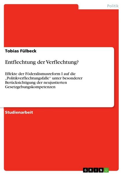 Produktbild: Entflechtung der Verflechtung?