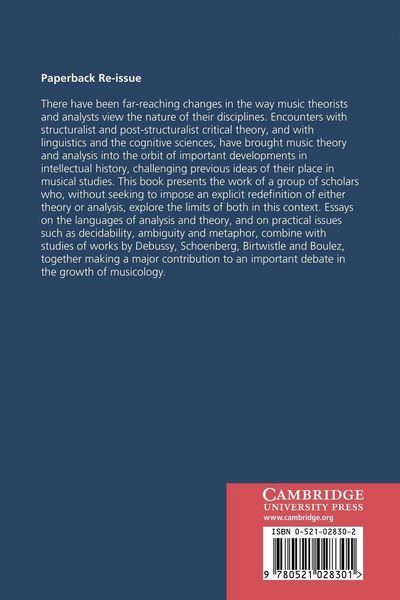 Produktbild: Theory, Analysis and Meaning in Music