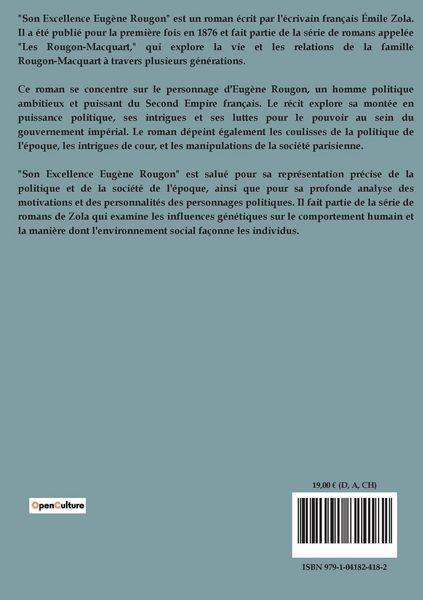 Produktbild: Son excellence Eug&egrave;ne Rougon