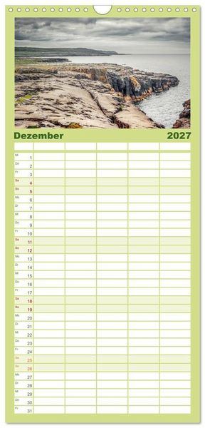 Produktbild: Familienplaner 2027 - Irland - Zauberhafte Augenblicke mit 5 Spalten (Wandkalender, 21 x 45 cm) CALVENDO