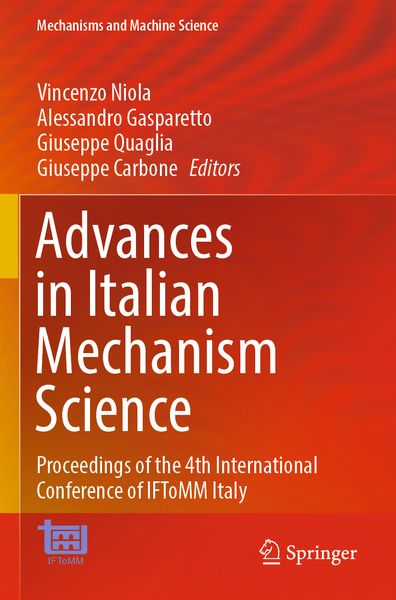 Produktbild: Advances in Italian Mechanism Science