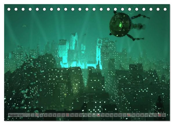 Produktbild: Zukunftswelten (Science Fiction) (Tischkalender 2026 DIN A5 quer), CALVENDO Monatskalender