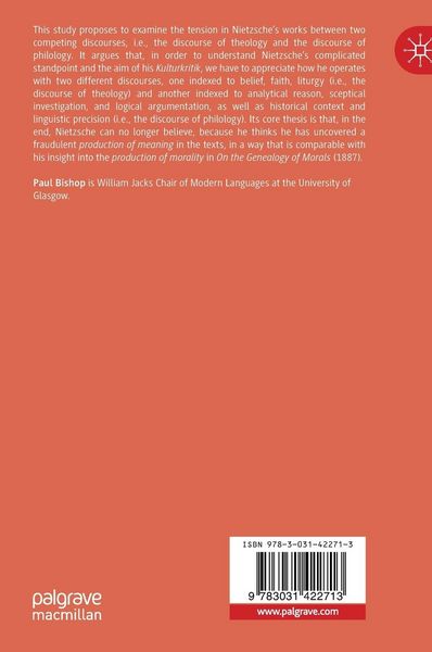 Produktbild: Discourses of Philology and Theology in Nietzsche