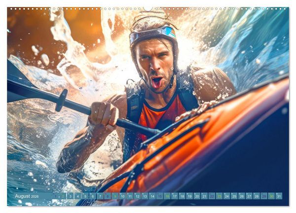Produktbild: Kayak Wildwasser Sport (Wandkalender 2026 DIN A2 quer), CALVENDO Monatskalender
