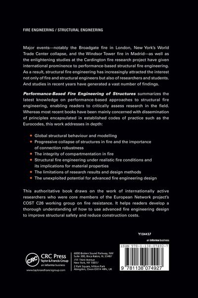 Produktbild: Performance-Based Fire Engineering of Structures
