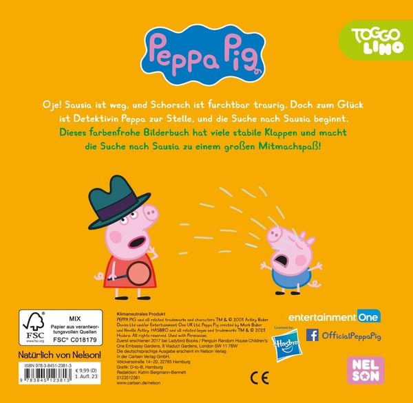 Produktbild: Peppa Wutz Bilderbuch: Wo ist Sausia?