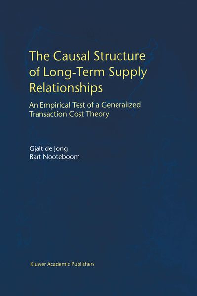 Produktbild: The Causal Structure of Long-Term Supply Relationships