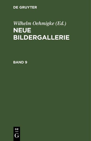 Produktbild: Neue Bildergallerie. Band 9