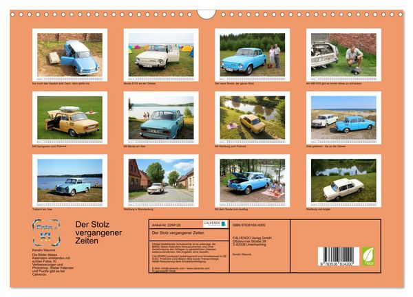 Produktbild: Der Stolz vergangener Zeiten (Wandkalender 2027 DIN A3 quer), CALVENDO Monatskalender
