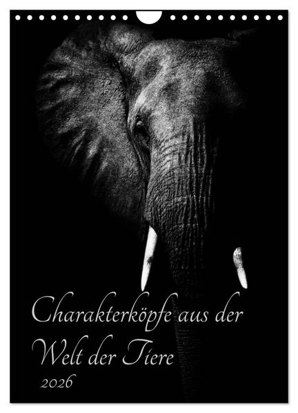 Produktbild: Charakterk&ouml;pfe aus der Welt der Tiere (Wandkalender 2026 DIN A4 hoch), CALVENDO Monatskalender