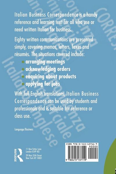 Produktbild: Italian/English Business Correspondence