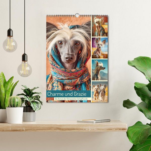 Produktbild: Charme und Grazie. Die Anmut der Chinesischen Schopfhunde (Wandkalender 2027 DIN A3 hoch), CALVENDO Monatskalender