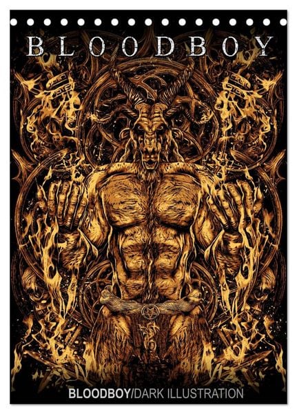BLOODBOY/DARK ILLUSTRATION (Tischkalender 2026 DIN A5 hoch), CALVENDO Monatskalender
