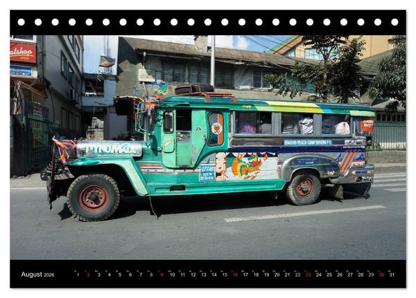 Produktbild: Jeepneys (Tischkalender 2026 DIN A5 quer), CALVENDO Monatskalender