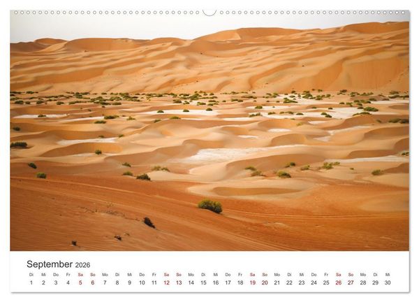 Produktbild: Die D&uuml;nen in der W&uuml;ste von Abu Dhabi (Wandkalender 2026 DIN A2 quer), CALVENDO Monatskalender