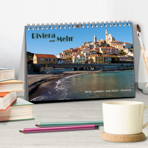 Produktbild: Riviera und Mehr - Nizza, Cannes, San Remo, Monaco (Tischkalender 2026 DIN A5 quer), CALVENDO Monatskalender