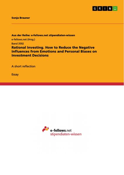 Produktbild: Rational Investing. How to Reduce the Negative Influences from Emotions and Personal Biases on Investment Decisions