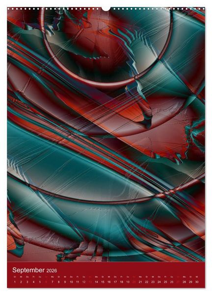 Produktbild: Digitale Kunst - rund und bunt (Wandkalender 2026 DIN A2 hoch), CALVENDO Monatskalender