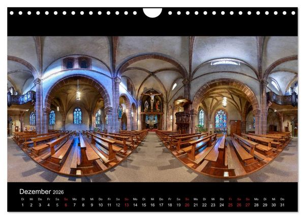 Produktbild: Kapellen, Kirchen und Kathedralen 2026 (Wandkalender 2026 DIN A4 quer), CALVENDO Monatskalender